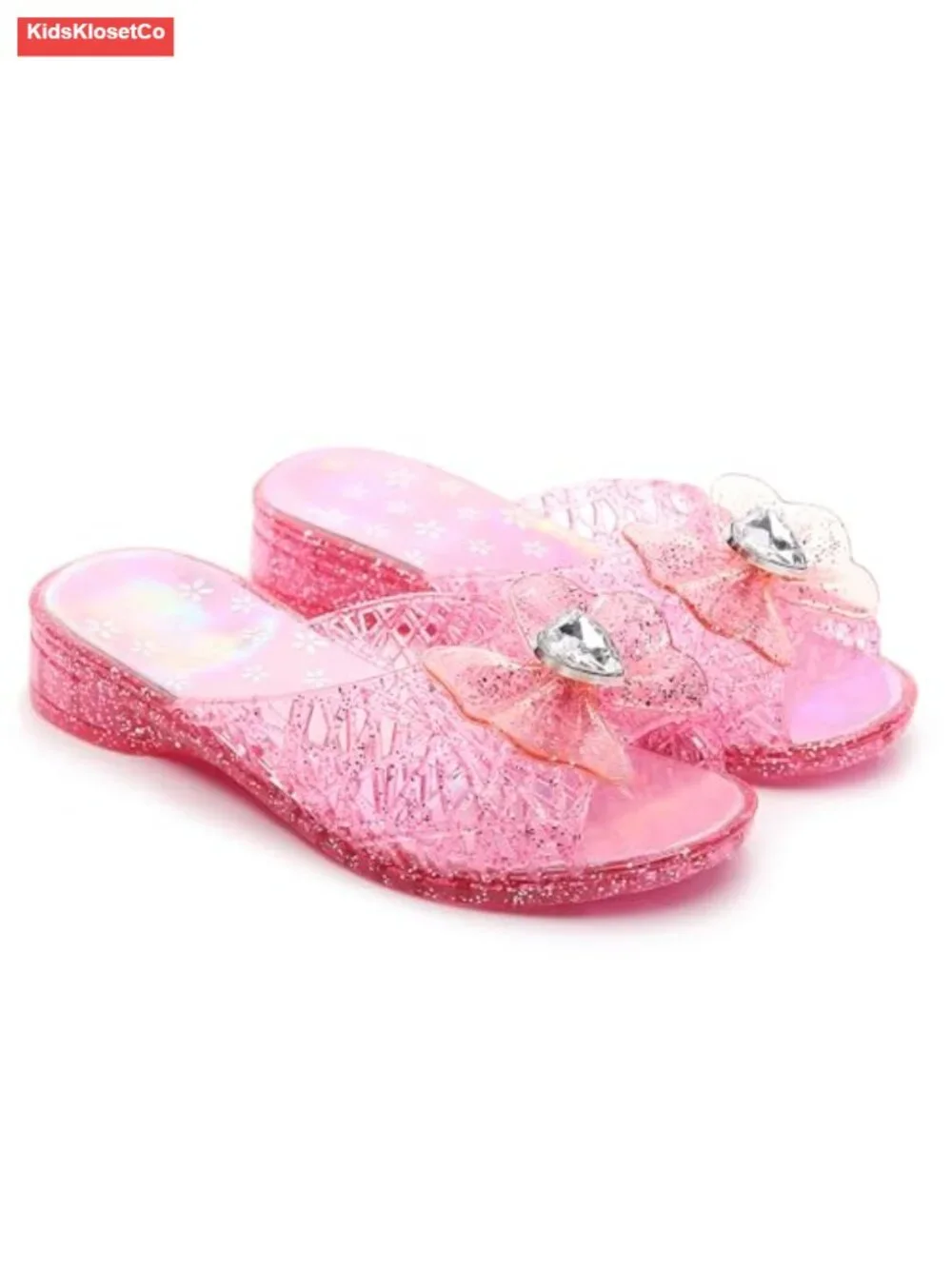 Girls Jelly Sandals Slides Princess Dress Shoes Toddler Slippers Slip On